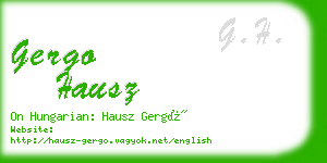 gergo hausz business card